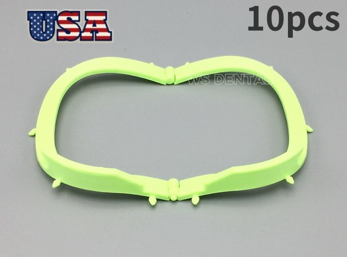 10Pcs Plastic Rubber Dam Frame Dental Foldable Hager Light X-Ray Film Bracket US