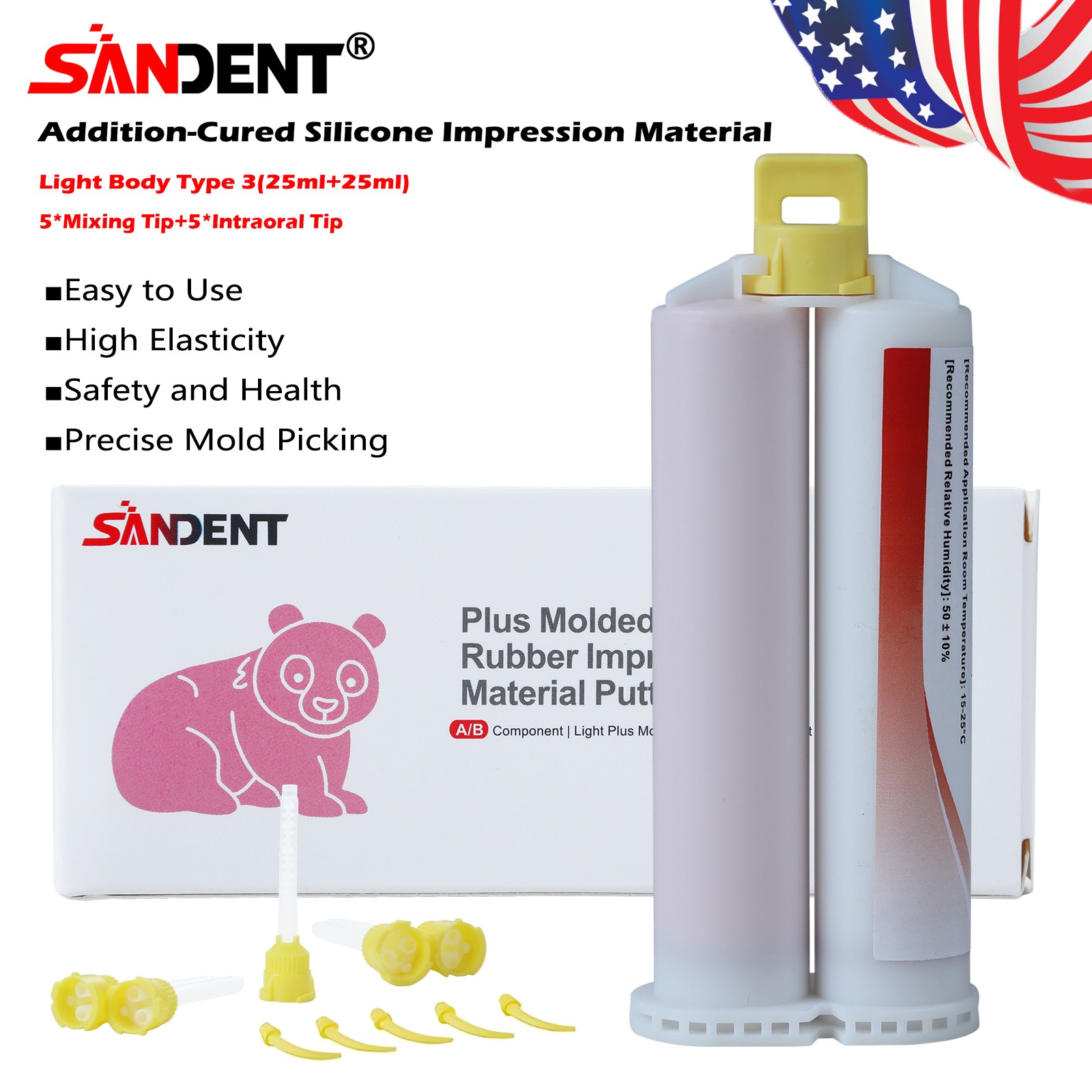 2 x Dental Impression Material Light Body Normal Set 50mL Cartridges