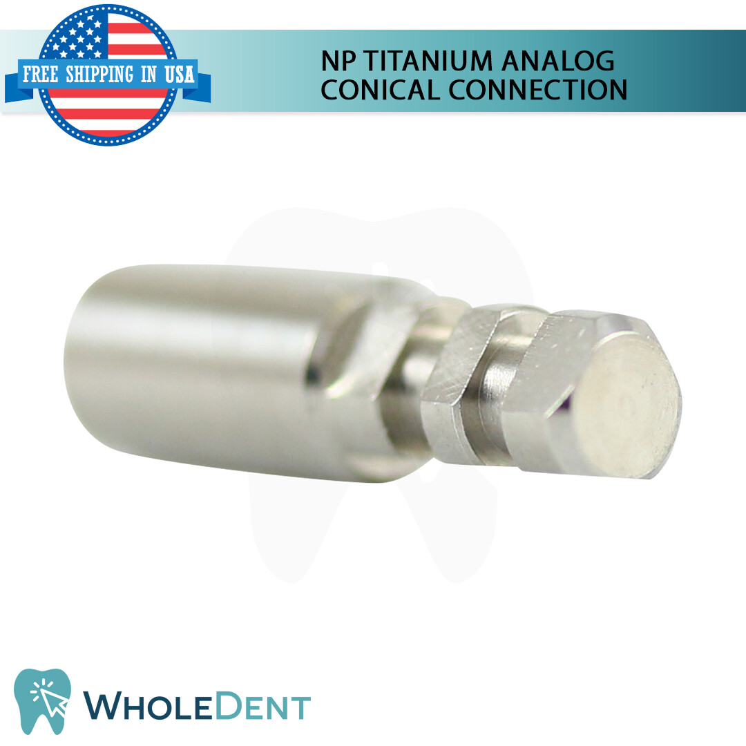 10x NP Conical Connection Analog Titanium Dental Abutment Lab Replica