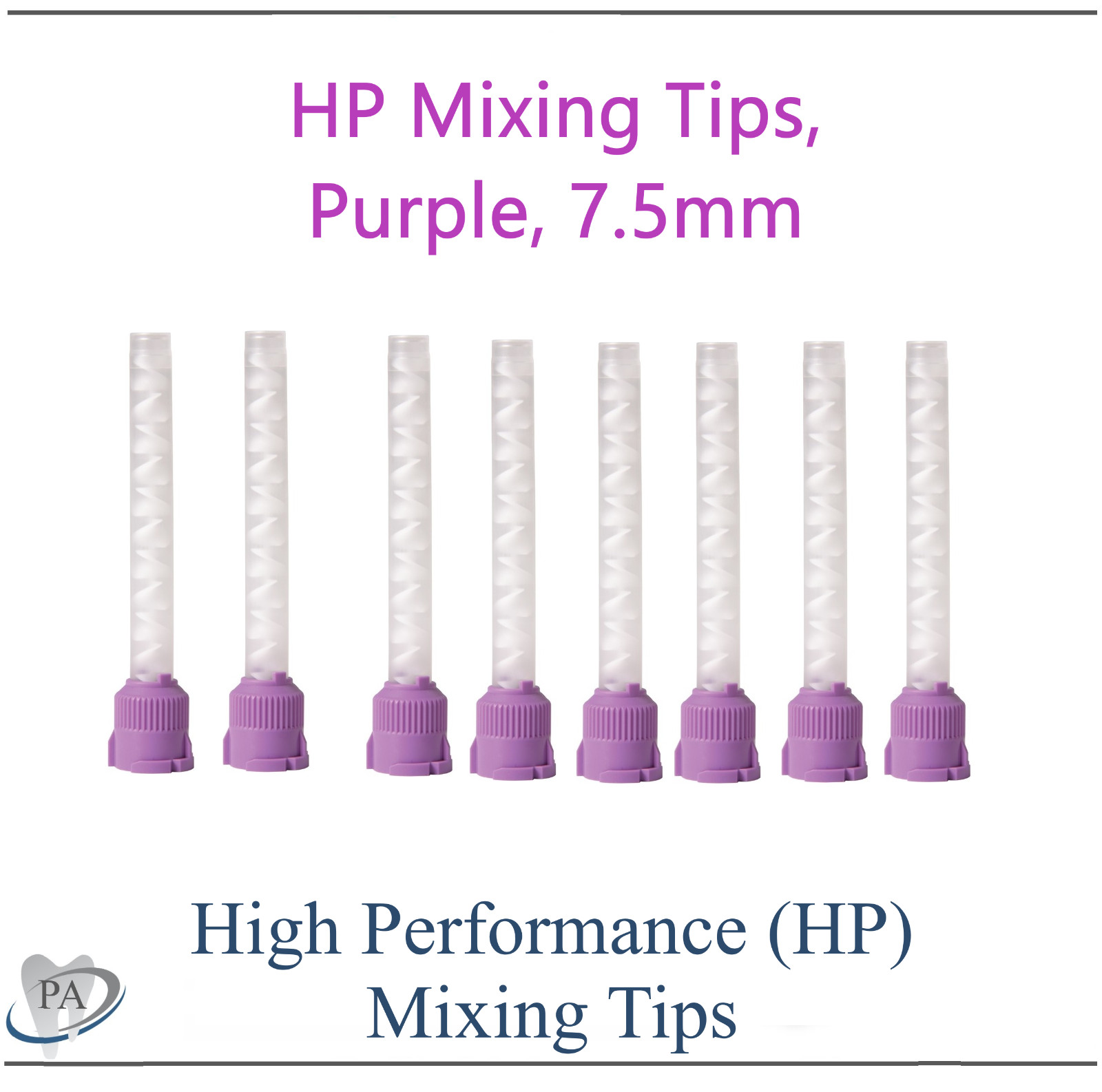 Dental Purple HP High Performance Mixing Tips 7.5mm Purple VPS HP Tips MIXPAC