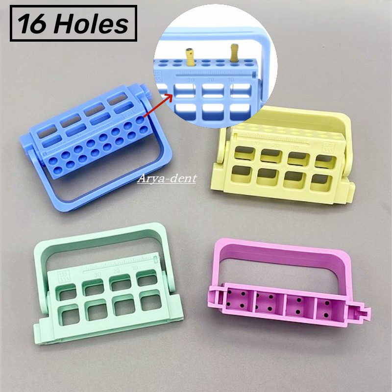 16 Holes Dental Endo Files Holder Stand Tray For Endodontic Files Organizer Box