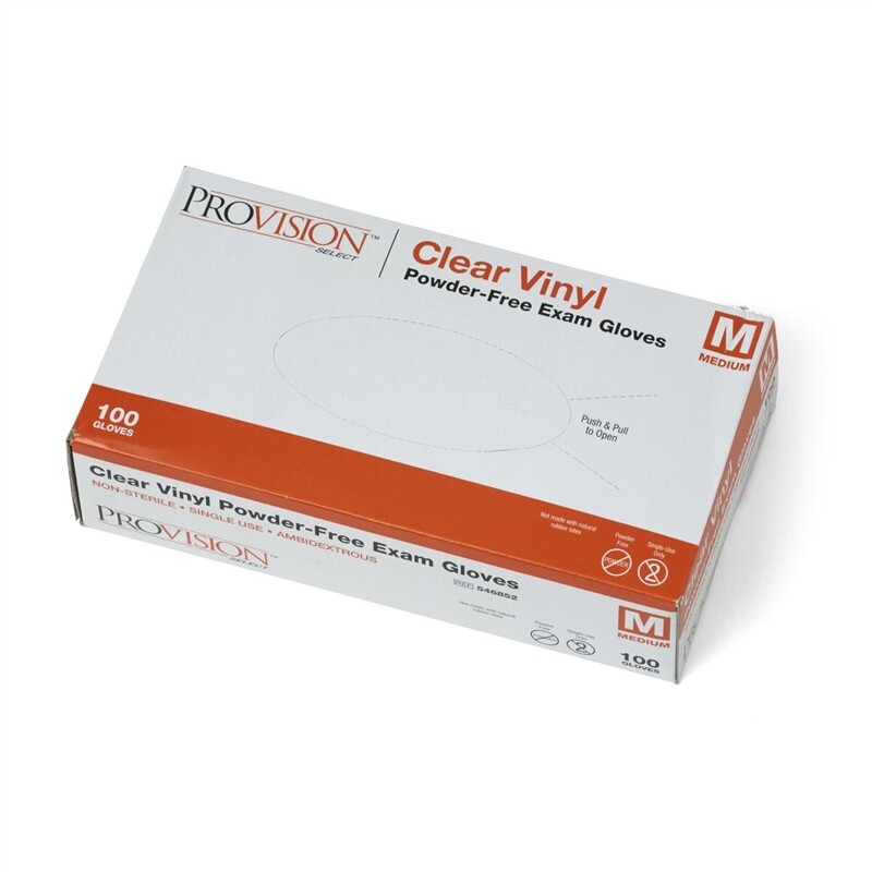 Clear Vinyl exam gloves 100 ct