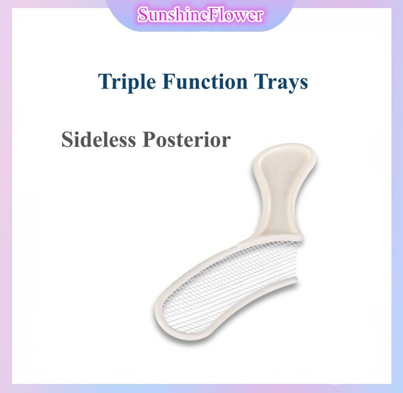 50Pcs Dental Disposable Impression Bite Registration Triple Trays Mold Sideless