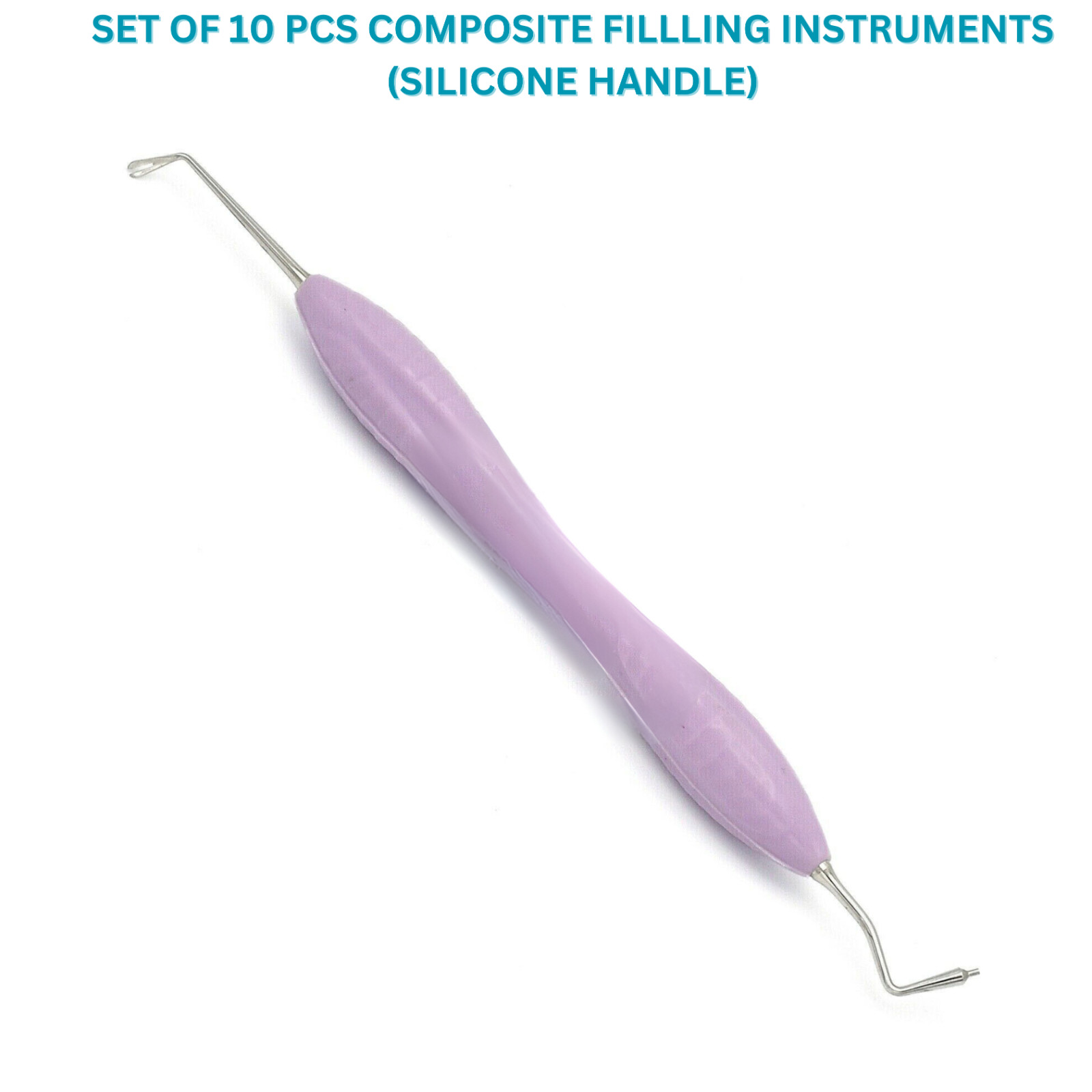 10Pcs Dental Composite Filling Instruments set Silicone Handle LM Arte Kit