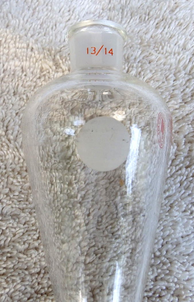 Two Lab Glass Separatory Funnels Telfon Glass Stopcock Ace Glass Inc.