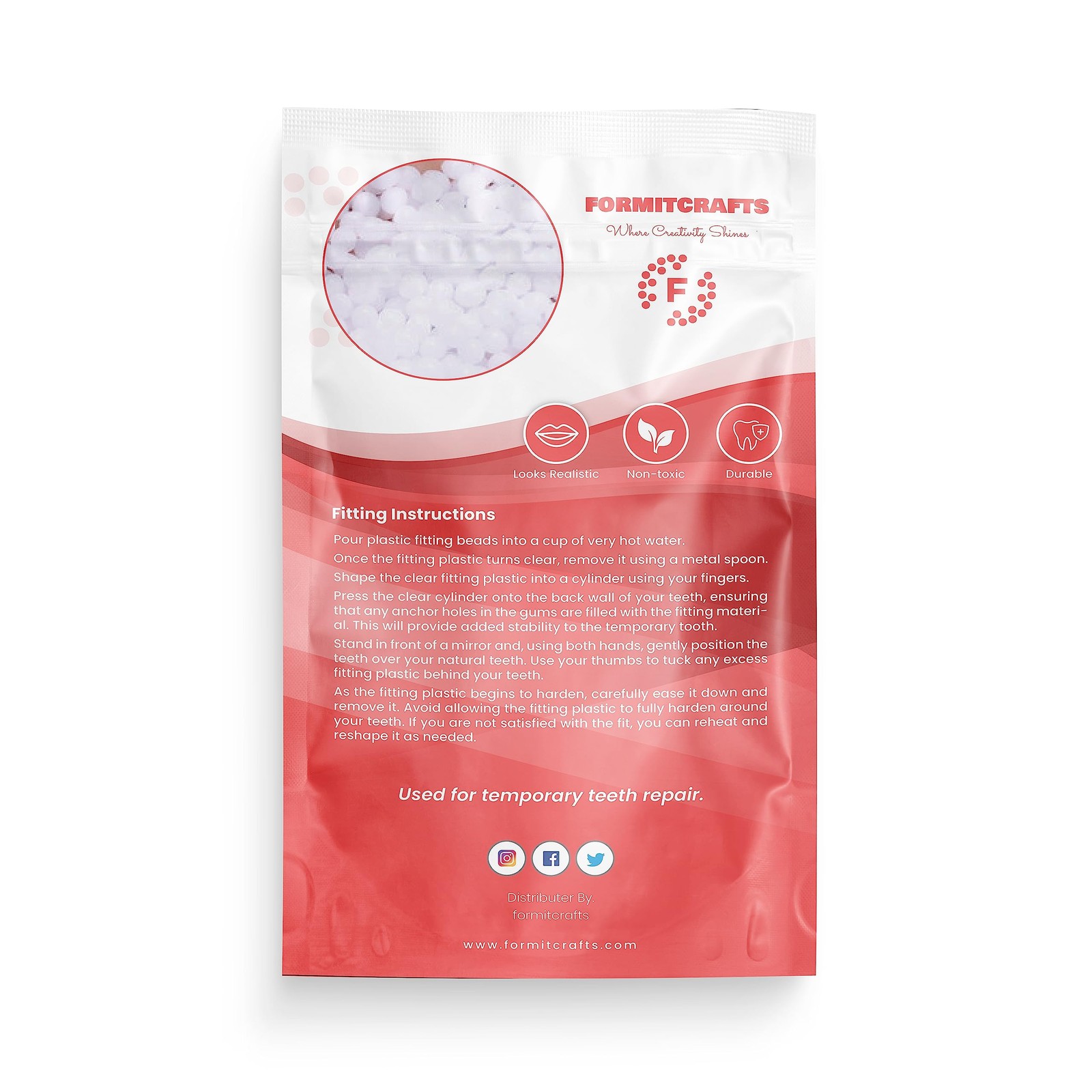 Formit Crafts Thermoplastic Beads for Teeth Repair, DIY Tooth 20 Gram