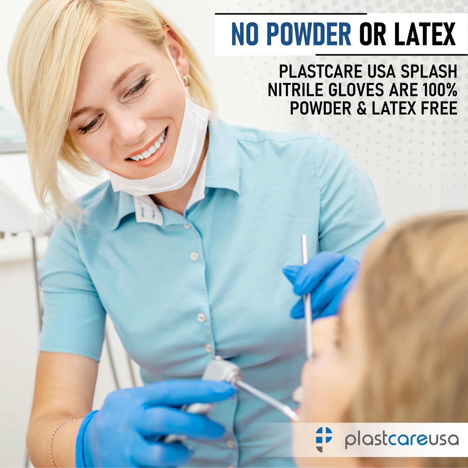 2000 Large Blue Nitrile Premium Exam Medical Gloves (Latex & Powder Free)