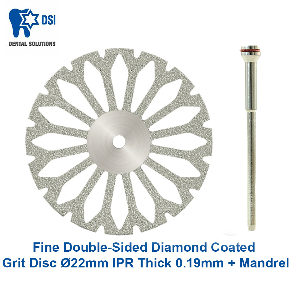 DSI Flexible Diamond Separator IPR Disk Ø22mm Double Sided Fine Thick 0.19mm