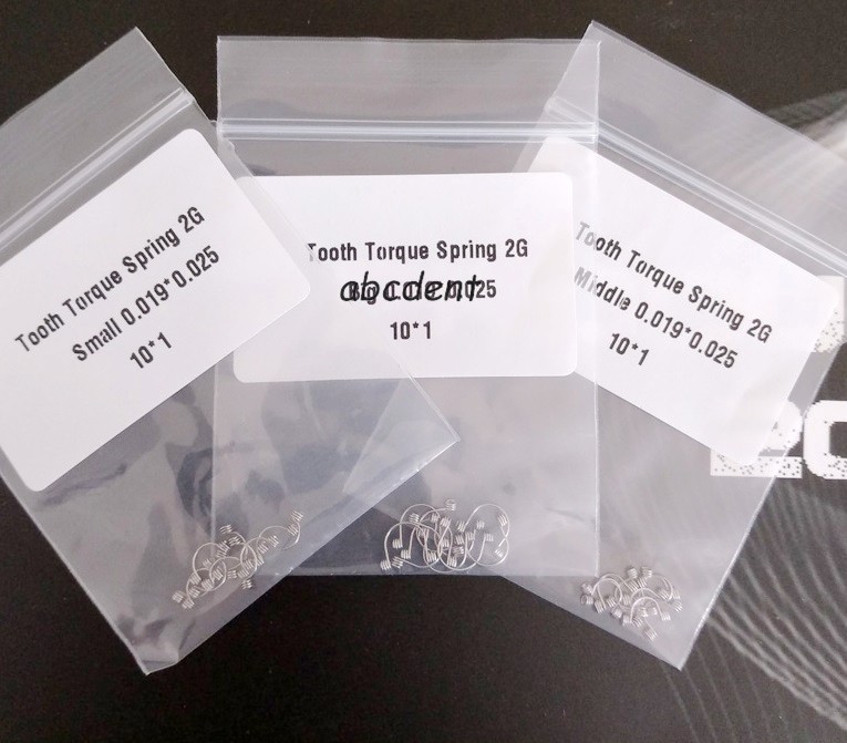 100pc Dental Torquing Torque Spring Wire Single Ortho Curved Small/Medium/Large