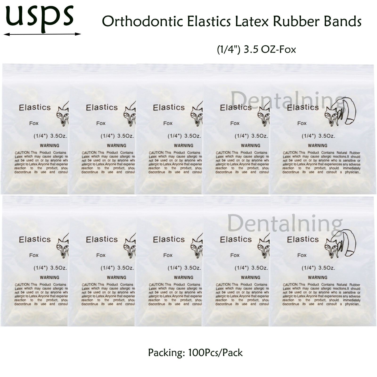 1000Pcs US Dental Orthodontic Rubber Bands Ortho Elastics Latex Braces 3.5 OZ