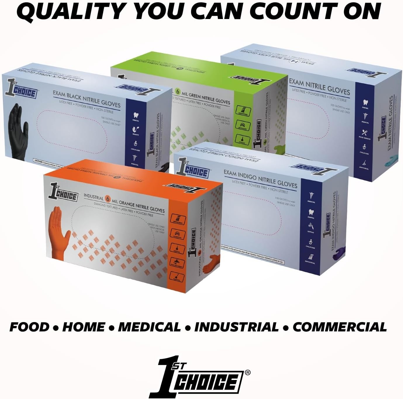 6 Mil Disposable Black Nitrile Gloves – Food Safe, Perfect for Mechanics & BBQ