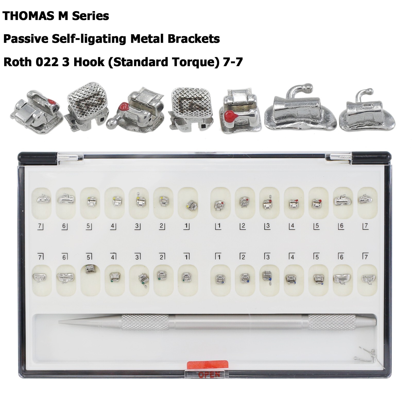 Dental Orthodontic Self Ligating Brackets Buccal Tubes Metal Roth 022 DAMON Q