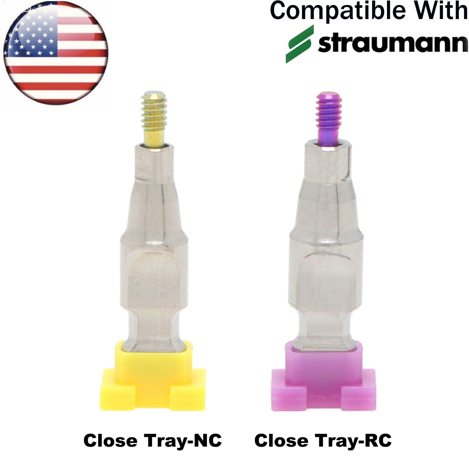 US Impression Transfer Open Close Tray NC RC Fits Straumann ITI for Dental Lab