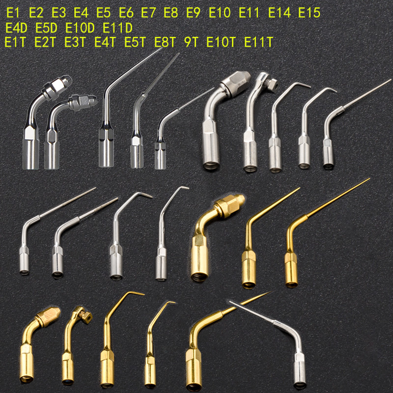5Pcs/pack Woodpecker Dental Ultrasonic Scalers Endodontics Tips E1 E2 E10T E11T