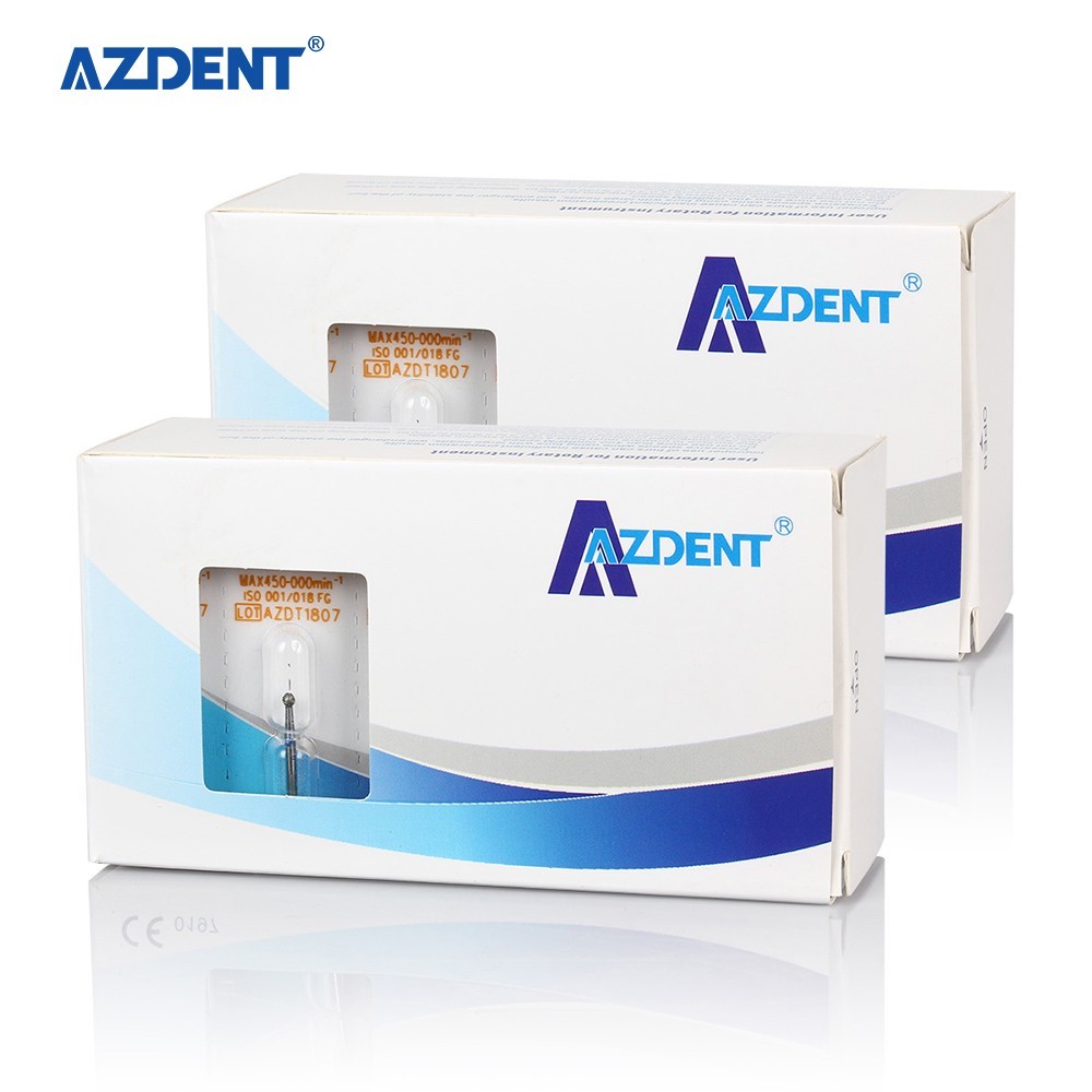 AZDENT Dental Diamond Burs FG For High Speed Handpiece Friction Grip 100 Models
