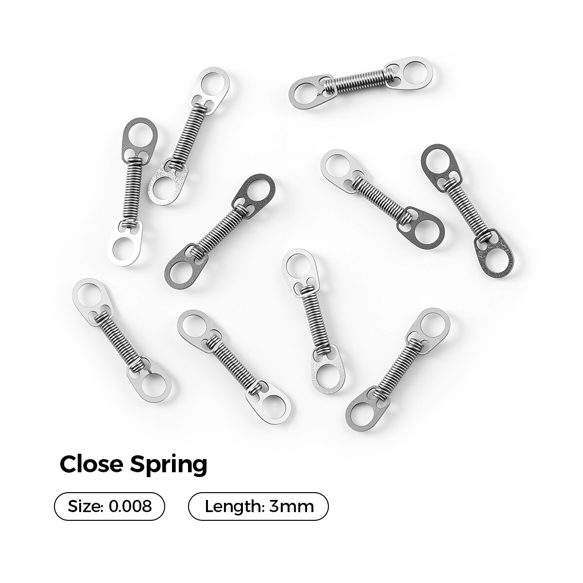 AZDENT Orthodontic Dental Closed Coil Spring 0.010″ 0.012″ 10pcs/Pack 6/9/12mm