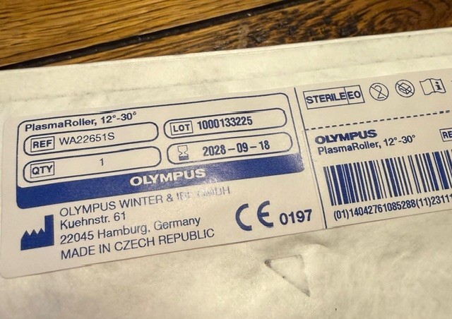 4 UNITS (9/2028 DATE) WA22651S OLYMPUS PLASMA ROLLER HF RESECTION ELECTRODE
