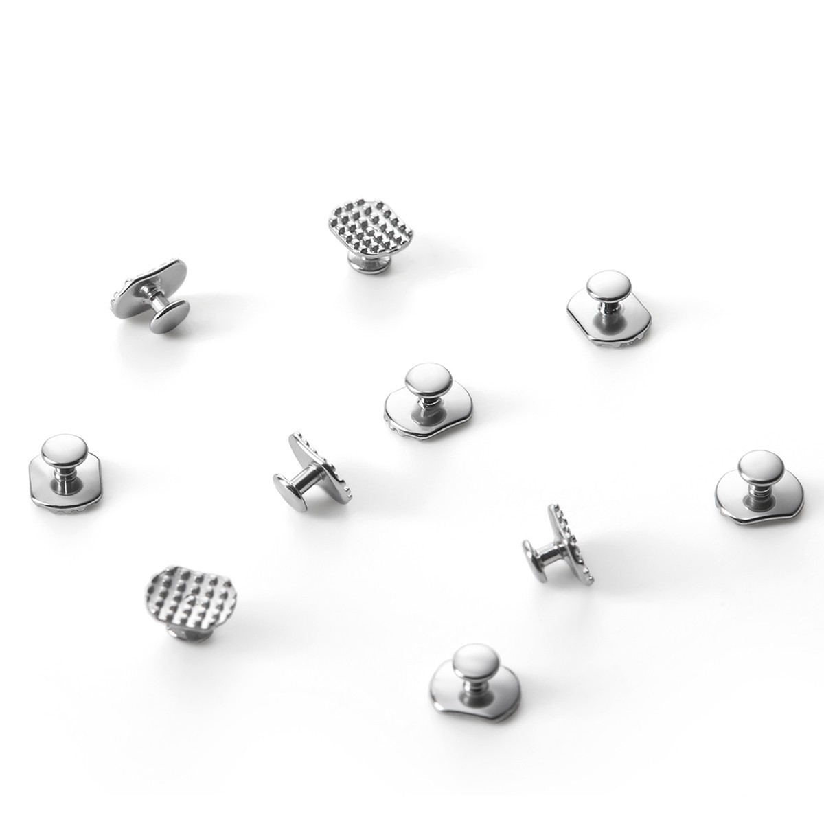 AZDENT Dental Orthodontic Metal Lingual Buttons Monoblock Bondable Rectangular