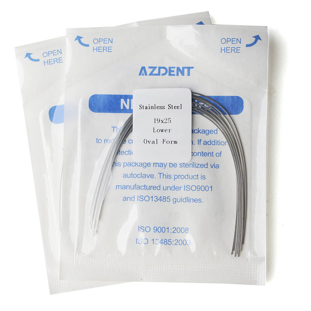 Arcos de Ortodoncia Dentales Alambre de Arco de Acero Inoxidable Rectangu AZDENT