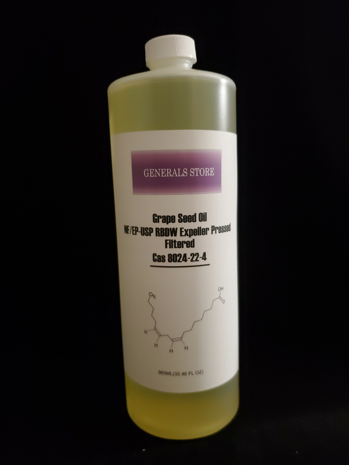 Grape Seed Oil NF/EP – USP RBDW, Filtered, 2x32oz/1920ml