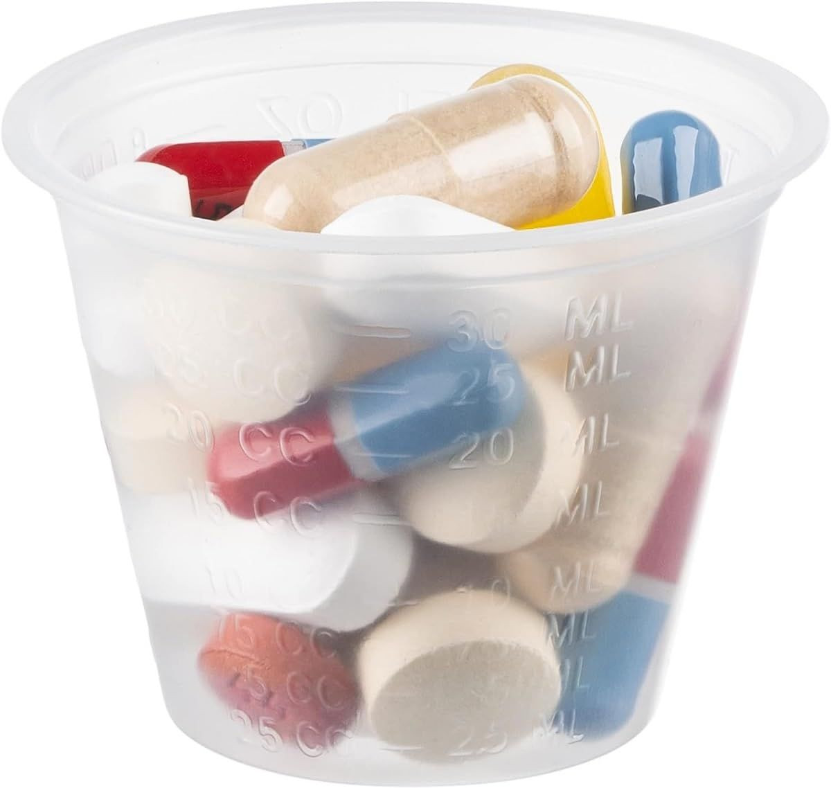 Disposable Bulk Plastic Graduated Measuring Medicine Cups for Pills, Liquid…