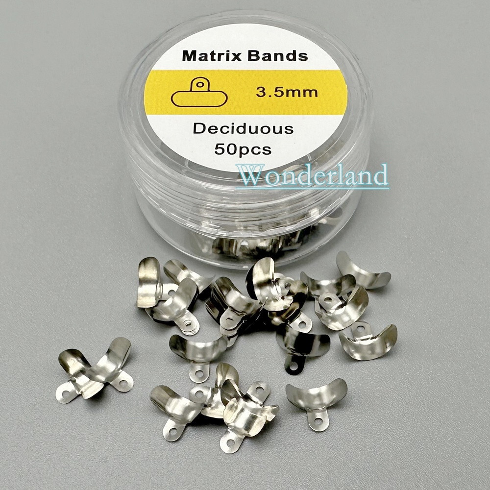 Dental Sectional Contoured Metal Matrices Refill Band Matrix Bands 3.5mm-6.5mm