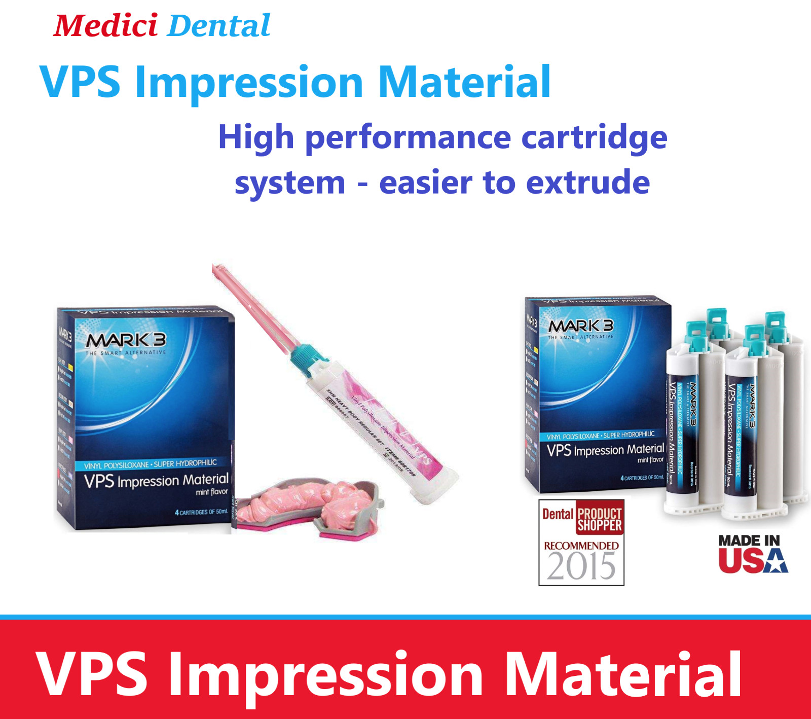 Dental Impression Material, VPS Heavy & Light Body, Fast & Regular (Choose Qtys)