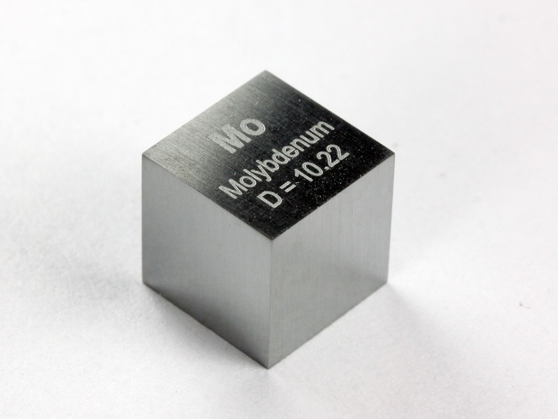 Molybdenum density cube ultra precision 10.0×10.0x10.0mm – Made in Germany