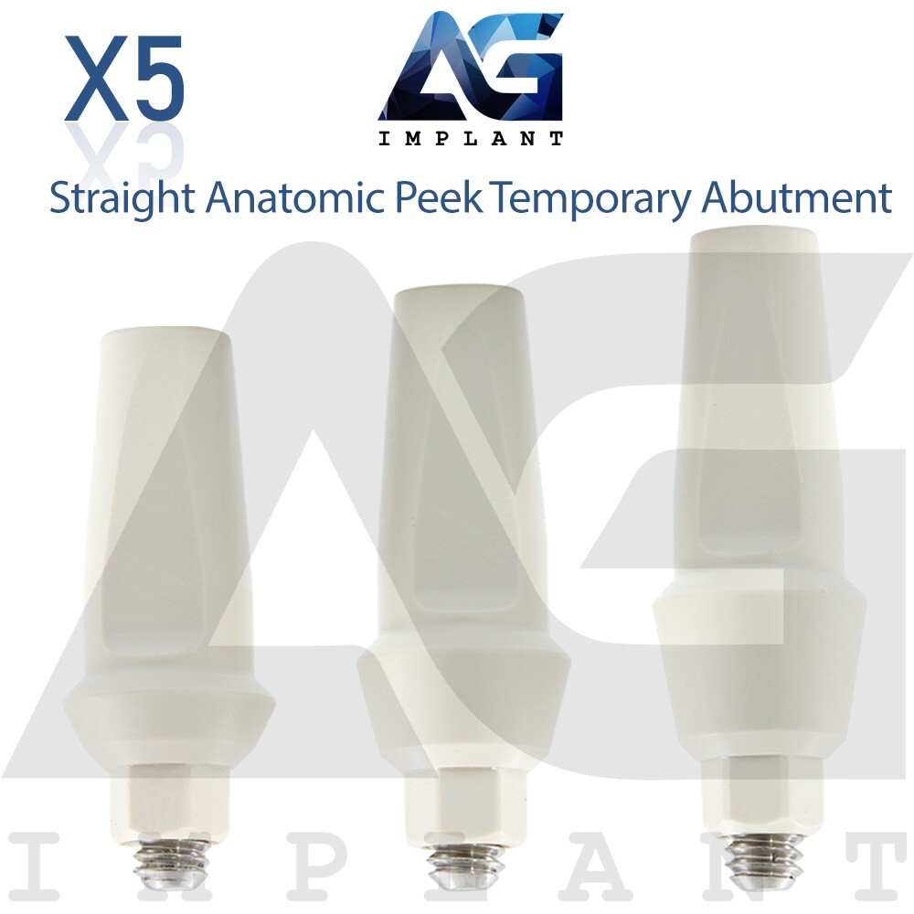 5 Straight Anatomic Peek Temporary Prosthetic System Int Hex 2.42mm
