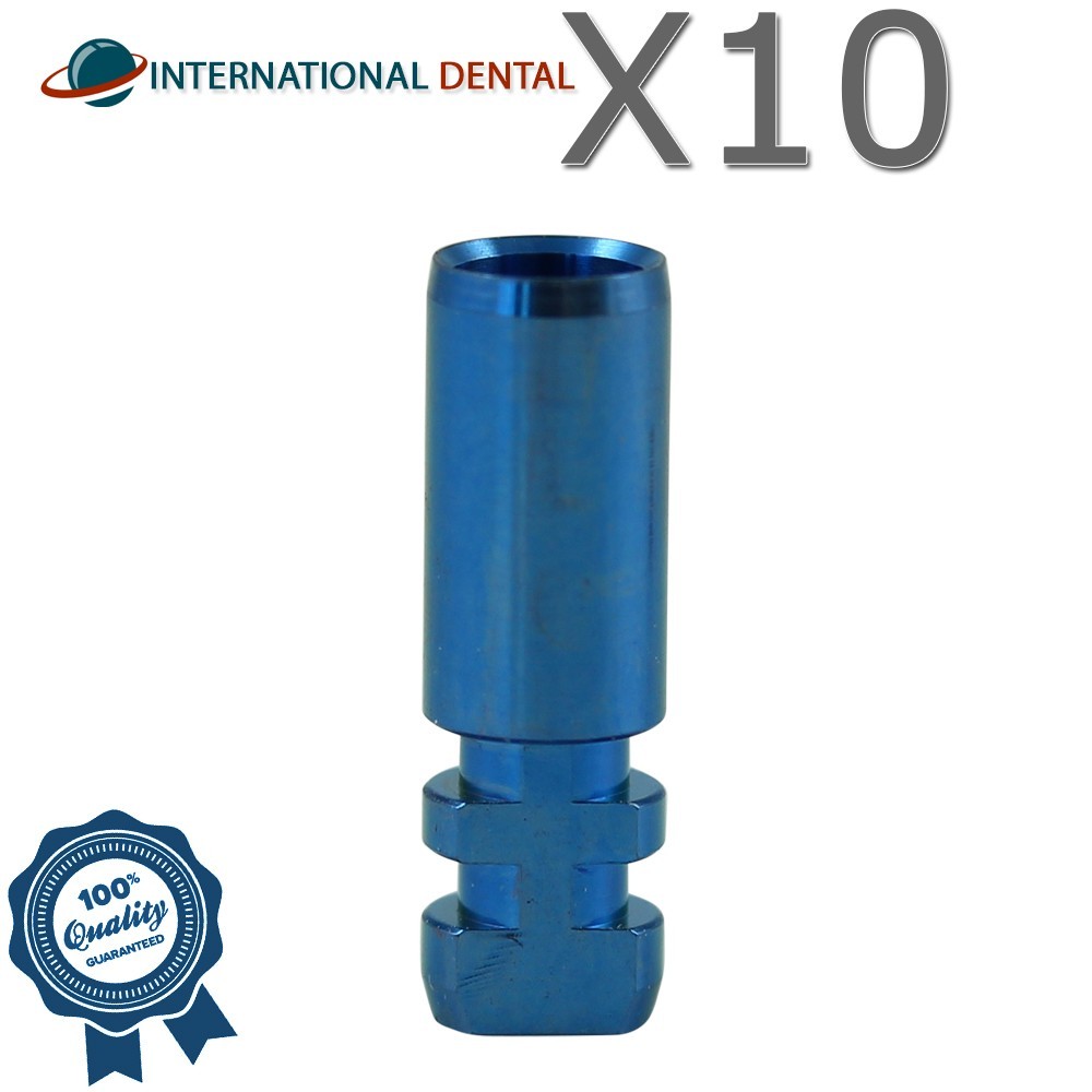 10 Dental Lab Fixture Analog Zimmer Bi0met Int Hex Ø3.5 Green TSV Compatible