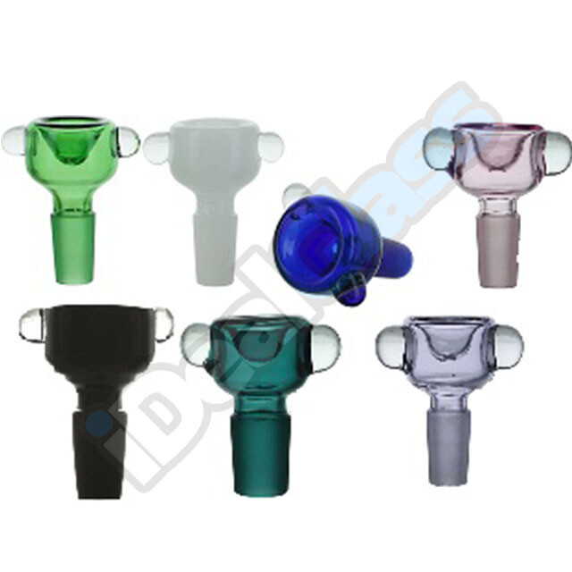 Blue Green Black Color Glass on Glass Slide Bowl Snapper Bubble Style 14 – 18mm