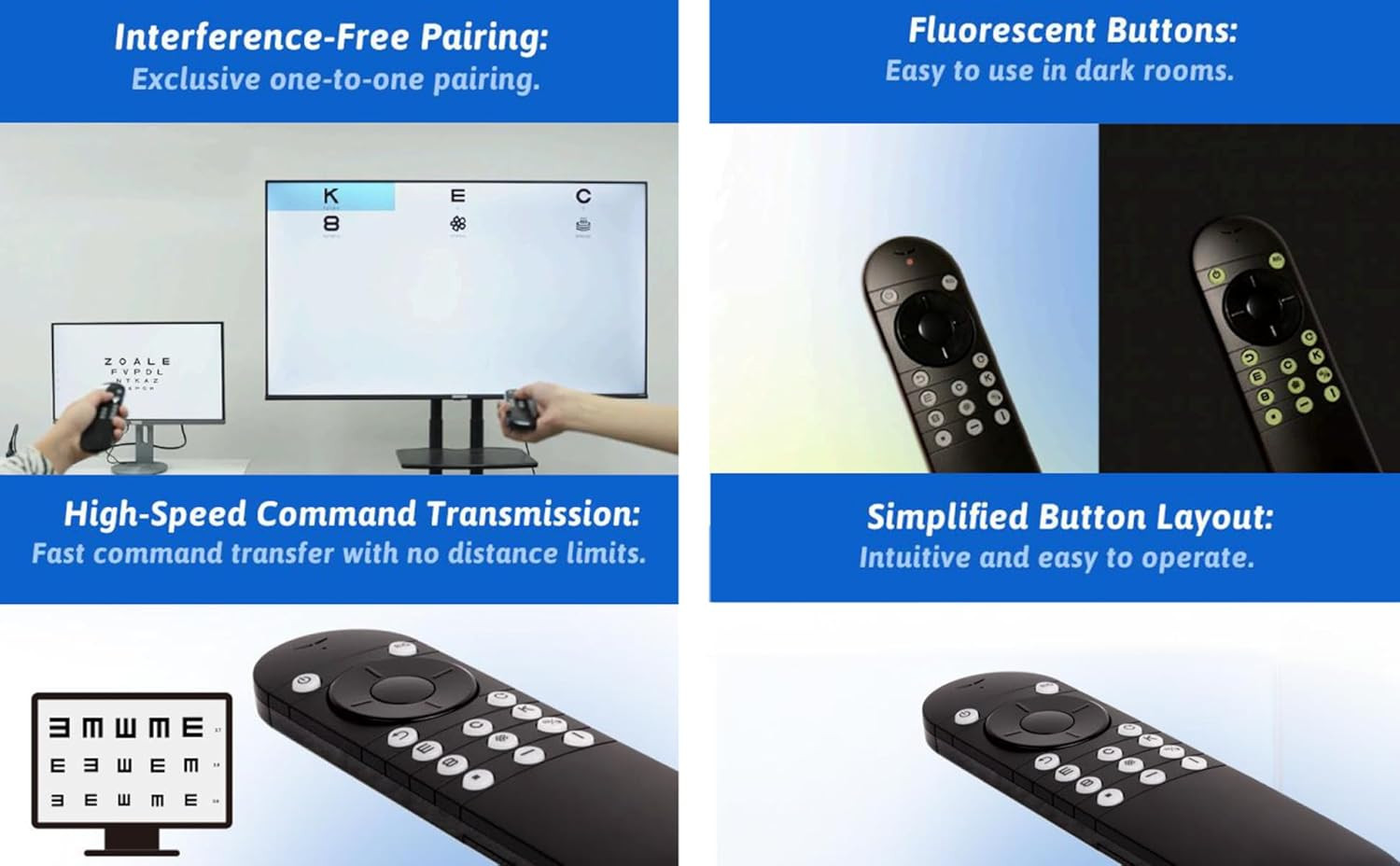 Elite Remote Control for Digital Visual Acuity Eye Chart – All Versions