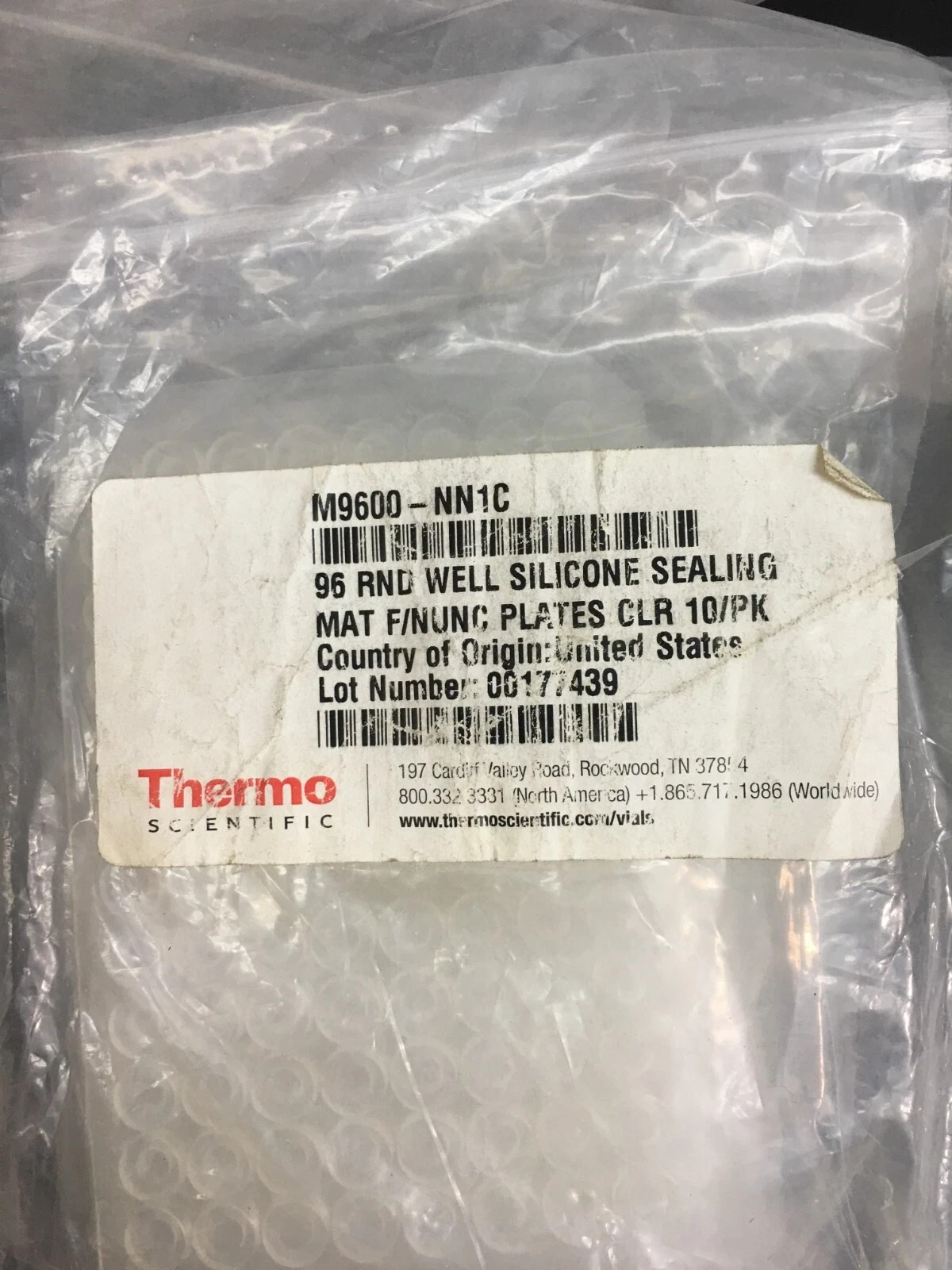 Thermo Scientific REF M9600-NN1C Silicone Sealing 96 Round Well Lot