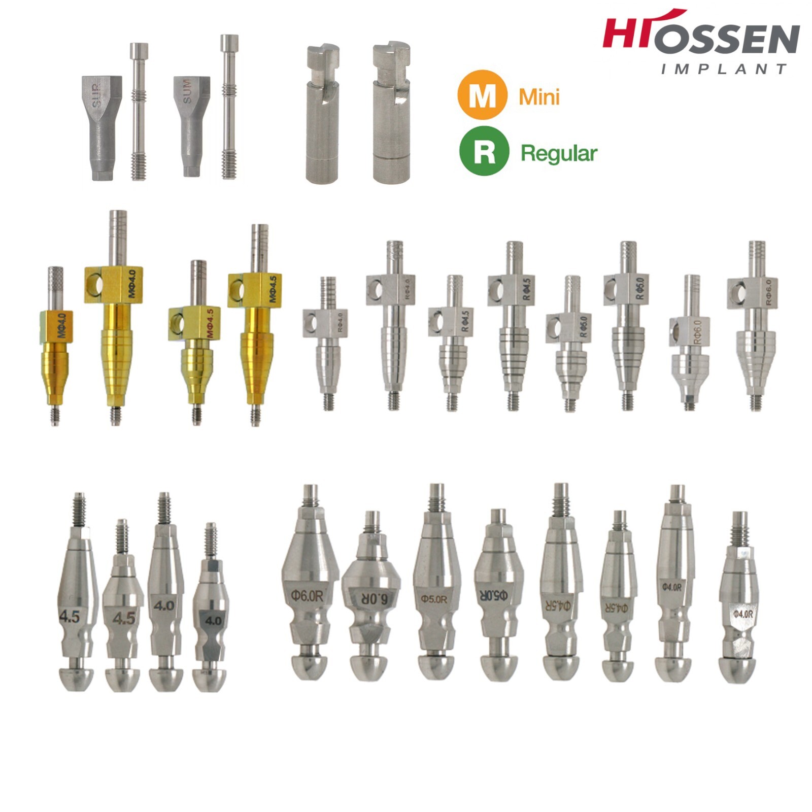 US ET lmplant lmpression Coping Analog Regular Mini Open Closed Tray Fit Hiossen