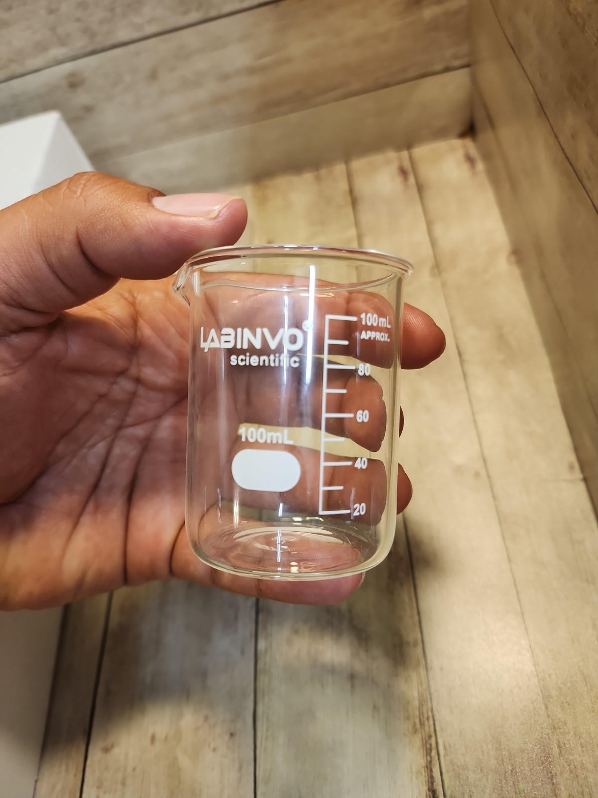 Lab Invo Beaker 100Ml Glass Graduated Case of 12. FAST SHIP!