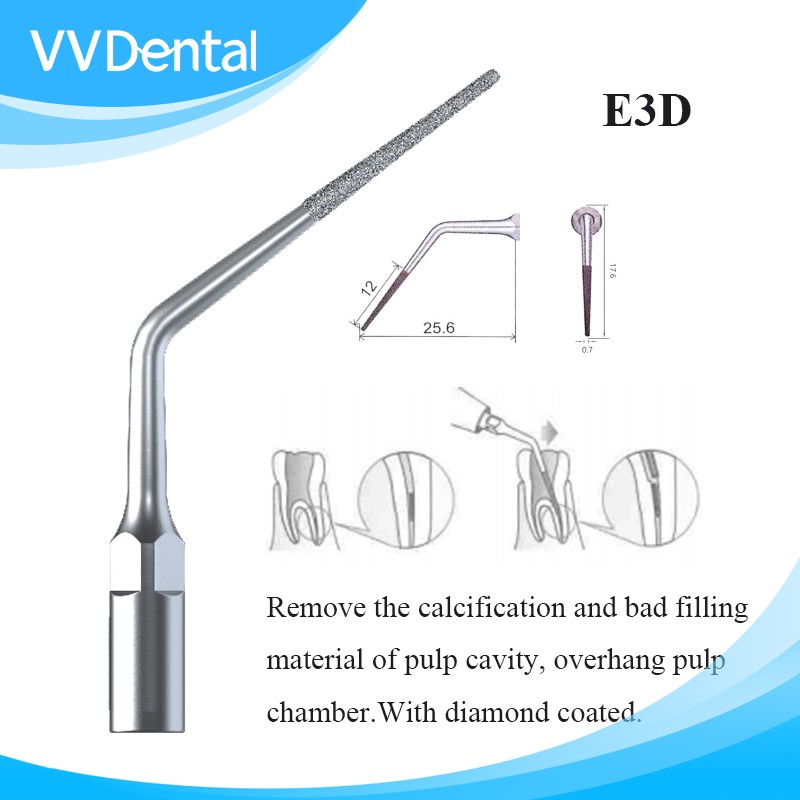 Dental Scaler Tips Remove Calcification in the Medullary Cavity E3D fit EMS