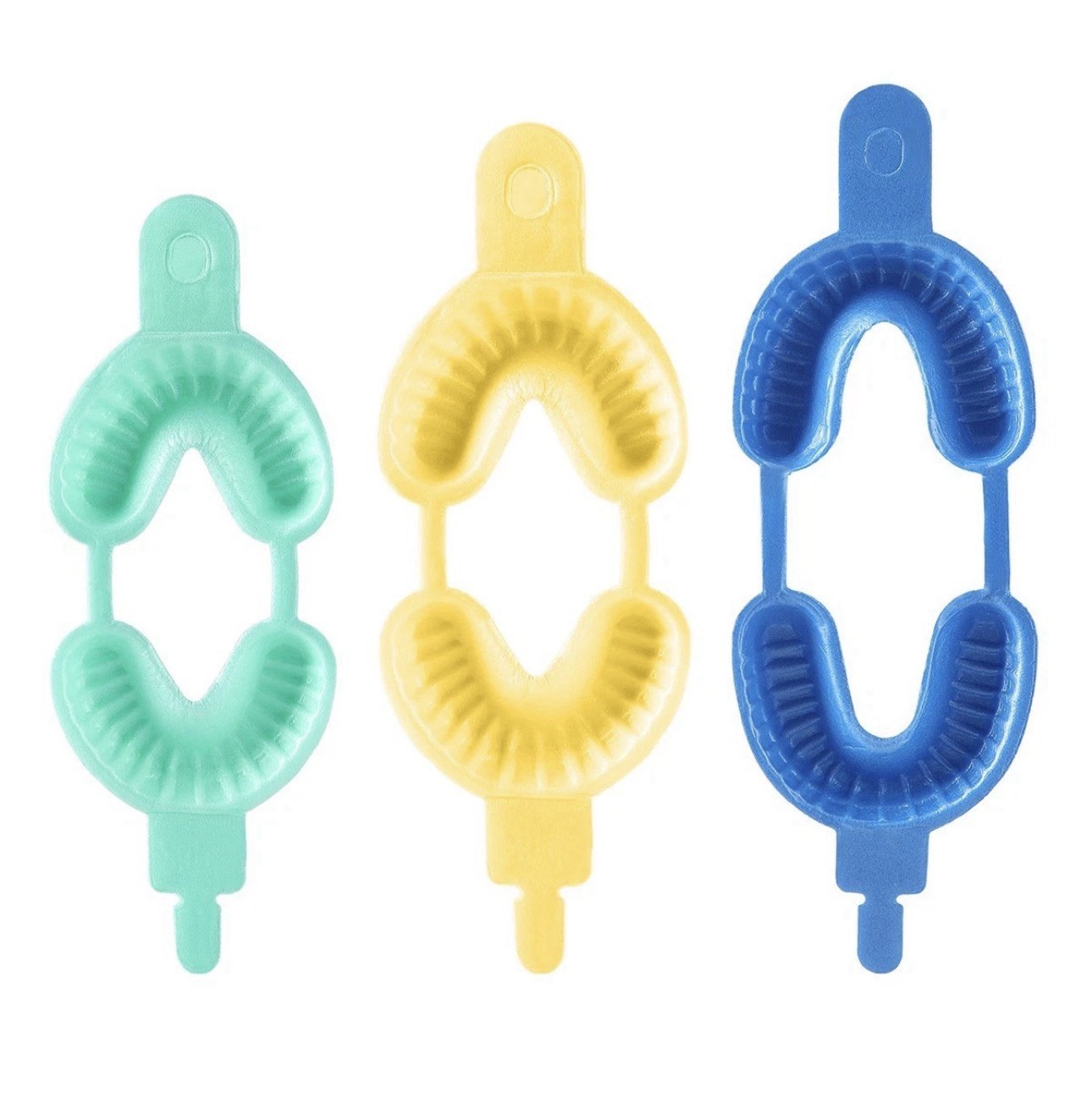 Disposable Dental Fluoride Trays Dual Arch Tray for Gel Foam S/M/L 2Ppcs=1 Pair