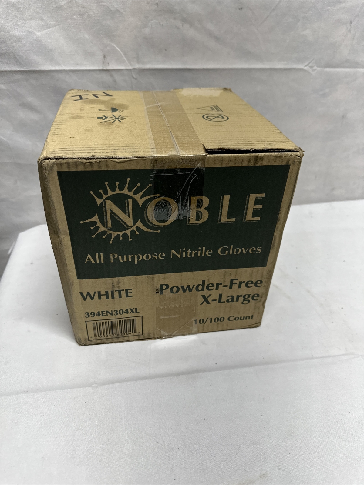 Noble 394EN304XL Nitrile Powder-Free Textured Gloves, XLarge – 1000 Count