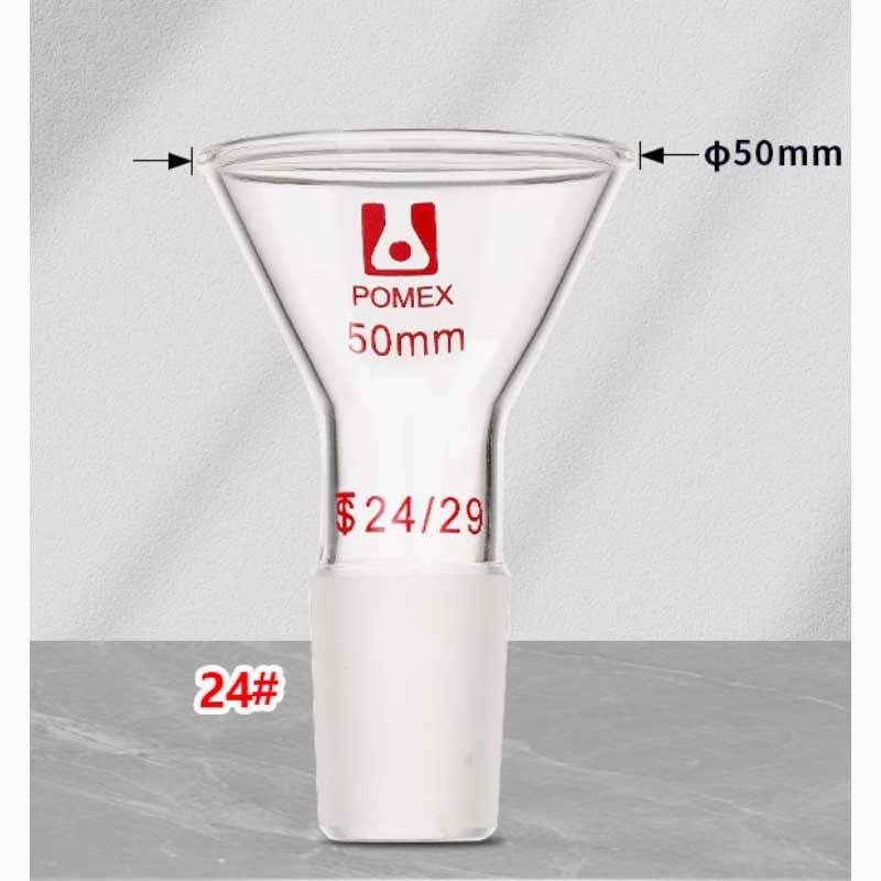 50mm(24/29) Transparent Glass Funnel with Standard Joint Chemistry Lab Supply