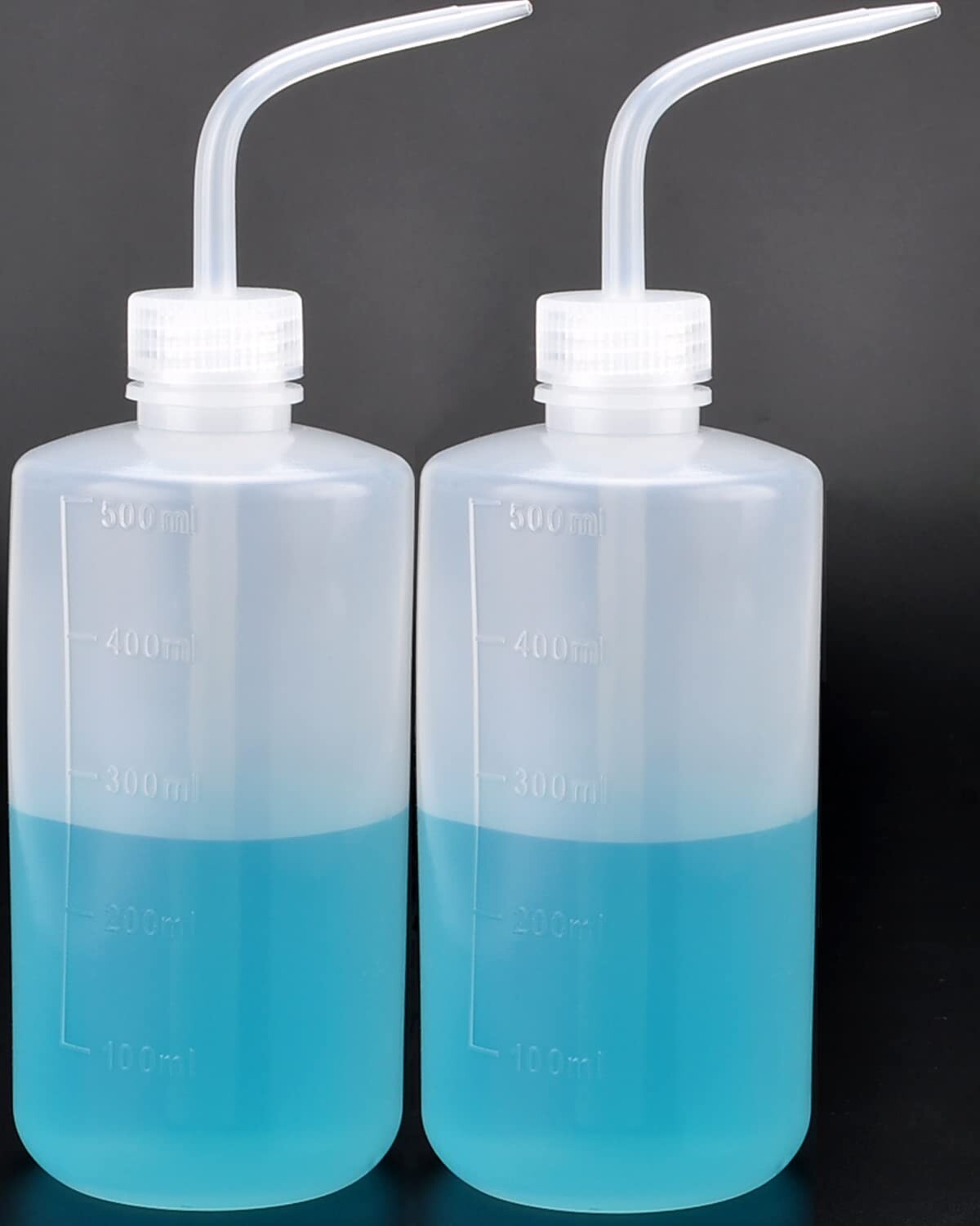 2Pack 500Ml Squeeze Bottle 16.9Oz, No Spill Wash Bottles Large, Handy Measuremen