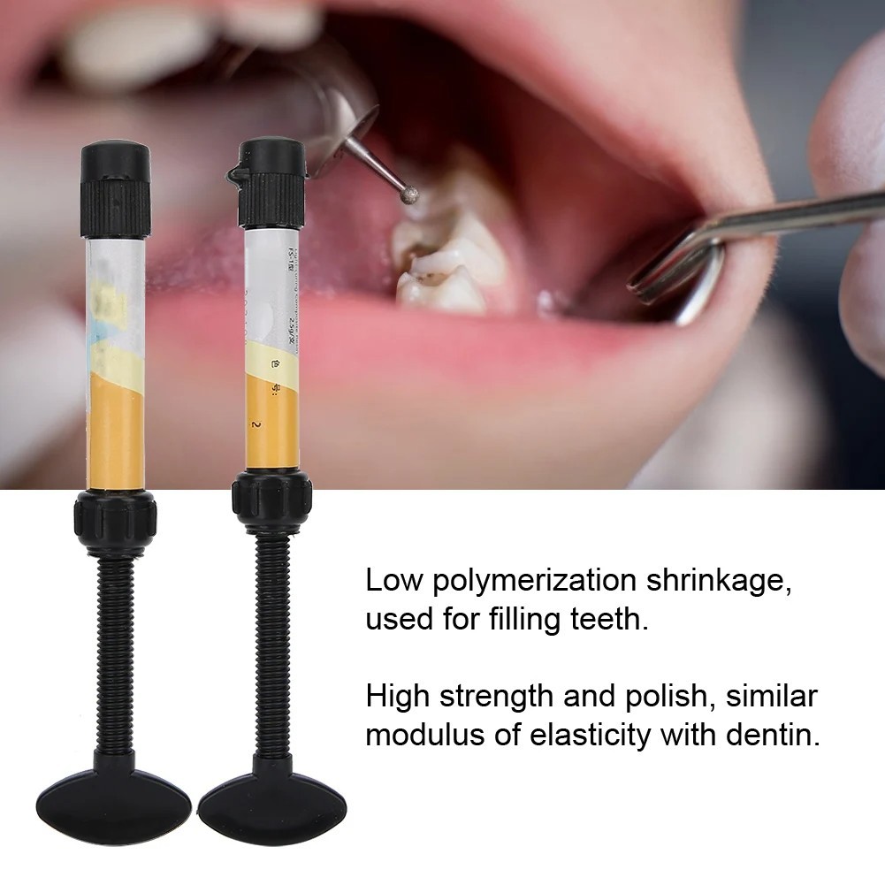 Dental Cement 1 Syringe A2 Natural Shade Teeth resin Filling Materials Dentistr