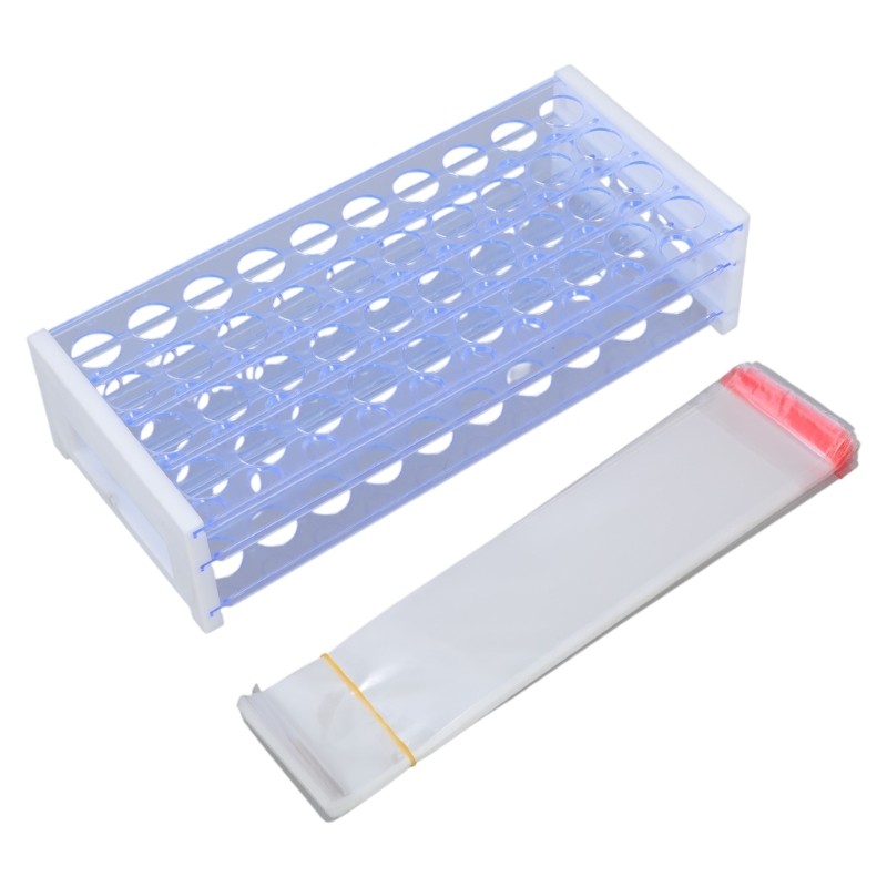 Easy to Clean Blue 3 Layer Test Tube Rack Removable Tube Organization Stand Rack