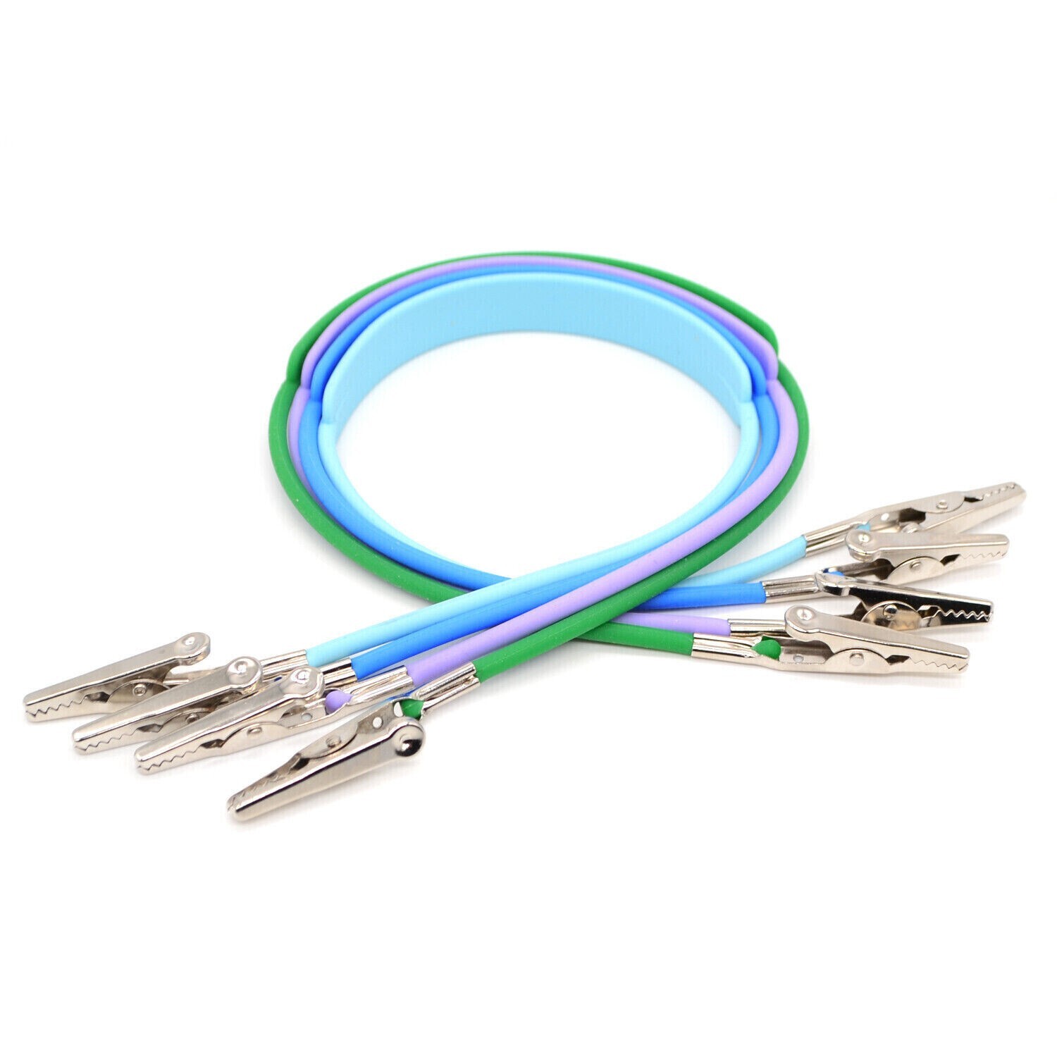5Pcs Dental Bib Clips Silicone Chain Patient Scarf Napkin Holder Random Color