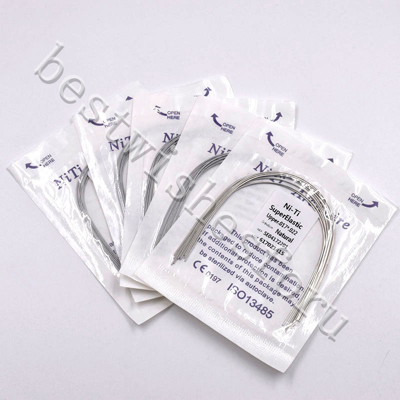 100 Pcs Dental NITI Rectangular Arch Wire Natural Upper Lower 014*025-021*025