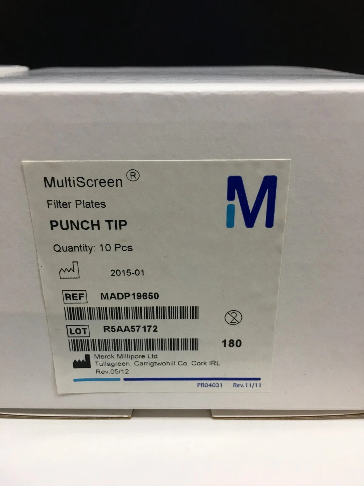 Millipore REF MADP19650 MultiScreen Filter Plates Punch Tip 96 Well Lot 4 Packs