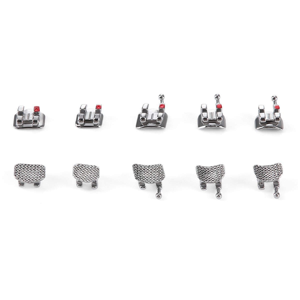 Joy 20pcs Dental Orthodontic Brackets Mesh Base Mini MBT 022 Hooks 345 Stainless