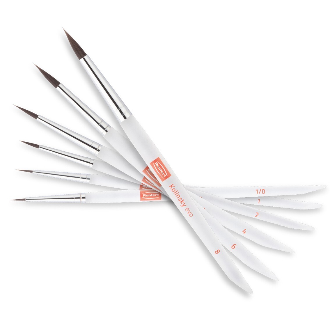 Dental Lab Kolinsky evo Bionic hair brush SET with 6 brush Renfert 17243000