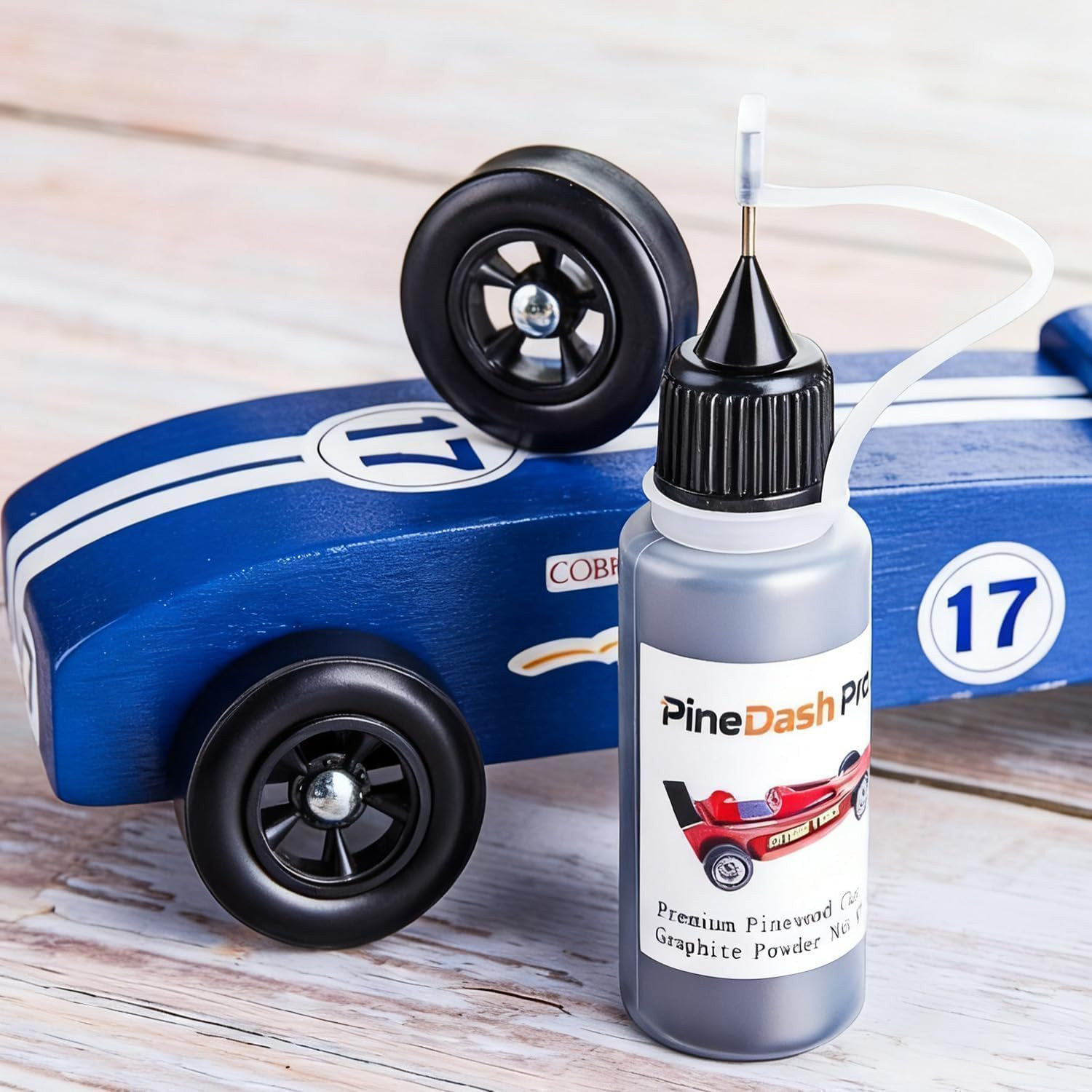Graphite Powder 0.5OZ for Pinewood Car, Dry Graphite Lubricant for Derby Car, Po