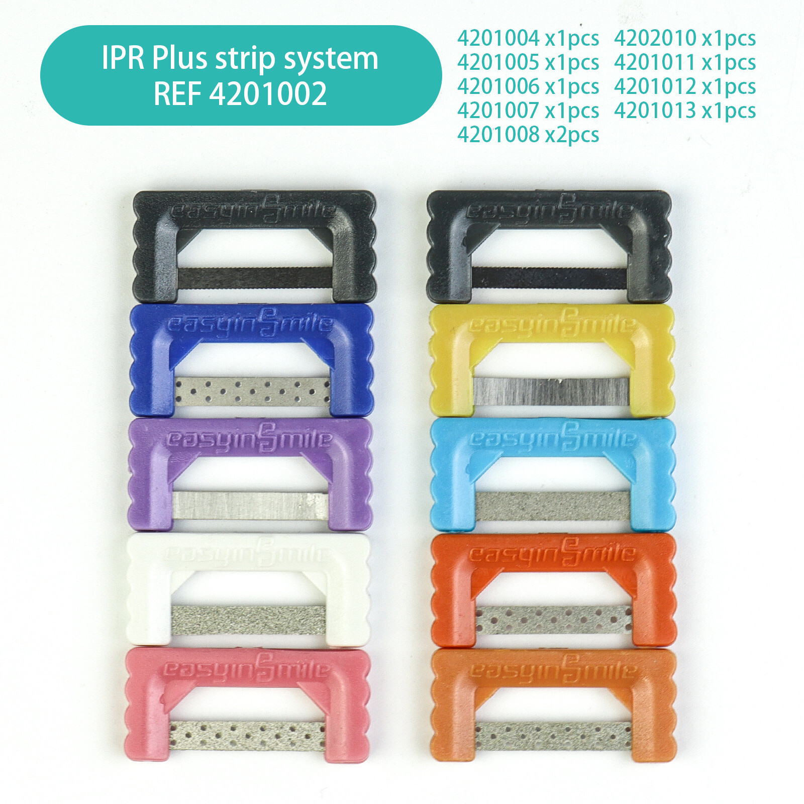 10Pcs Dental Interproximal Reduction Strip Orthodontic Polishing IPR Strips Kit