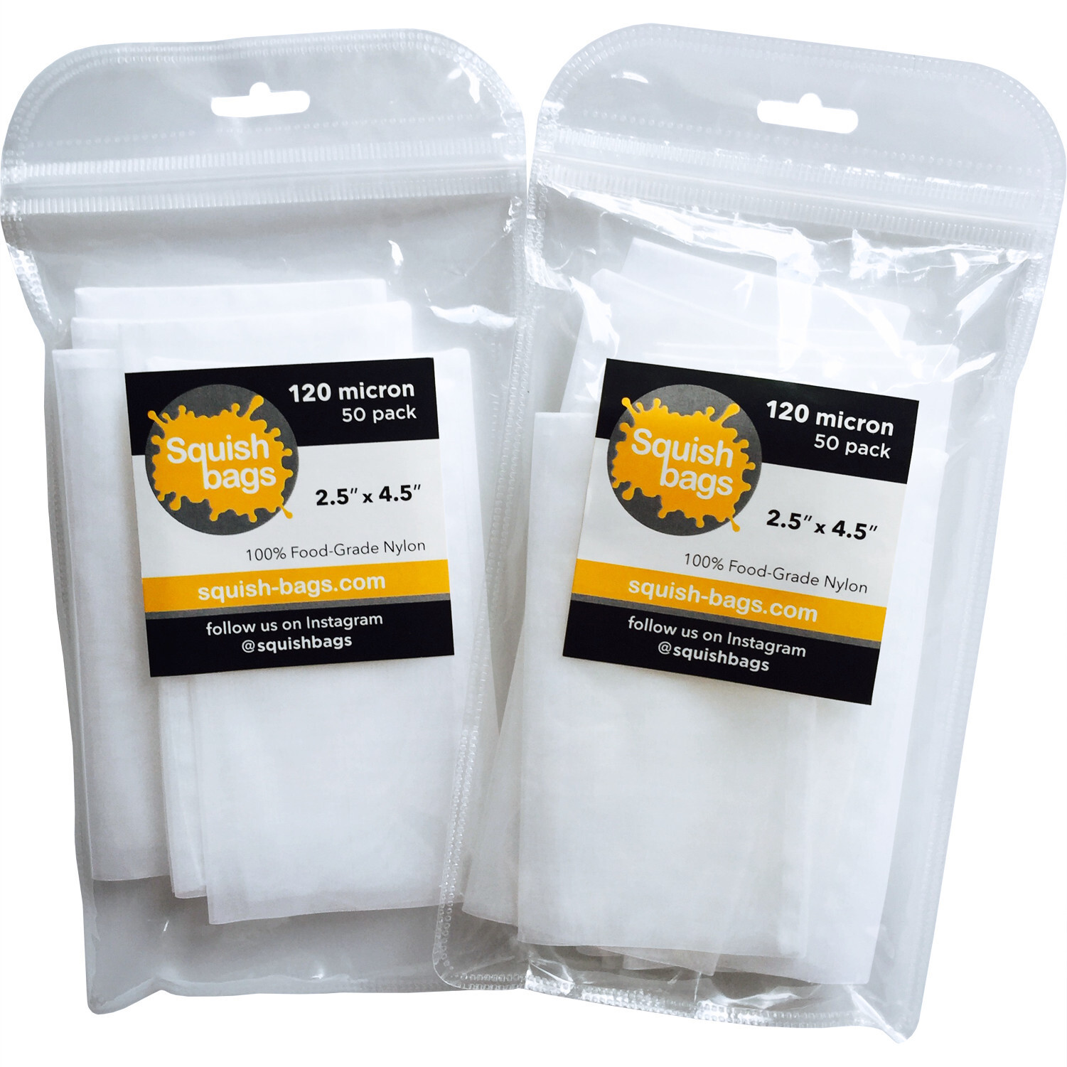 Squish Bags – Rosin Filter Bags – 120 micron (2.5″ x 4.5″) – 100 pack